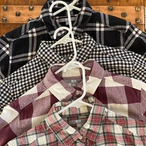 Uniqlo Flannel Shirts - Bundle of 4!